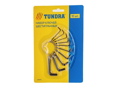 Набор шестигранных ключей TUNDRA на кольце 1.5 - 8 мм